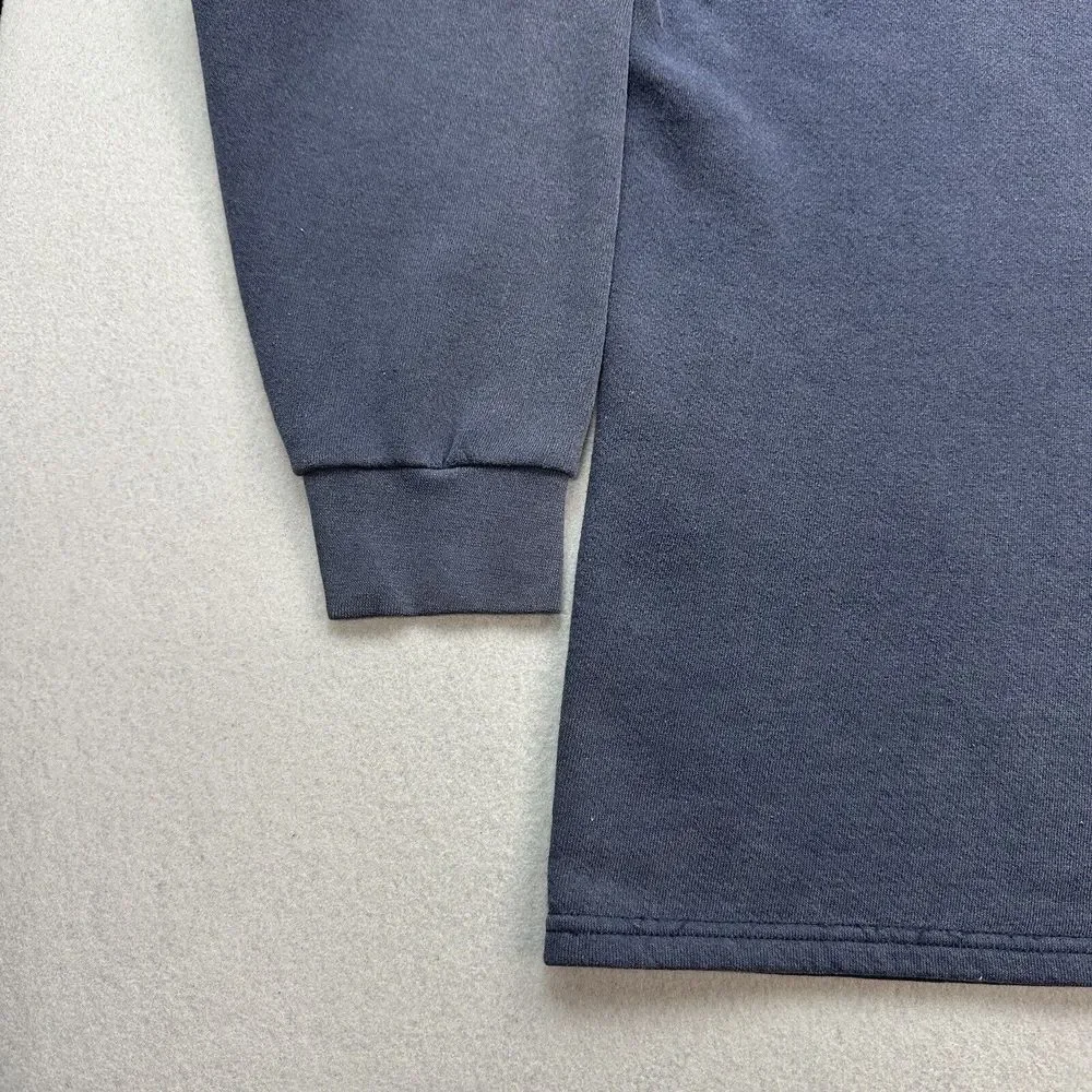 Vintage Lee Heavyweight Sweater Mens 2XL Blue 1/4 Zip Pullover Microsoft